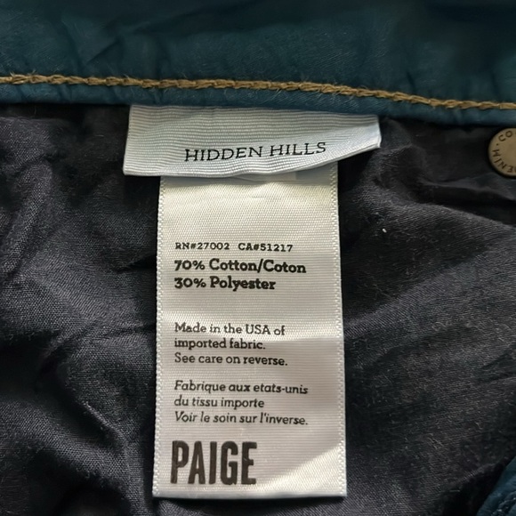 Paige Hidden Hills Flare Leg High Rise Size 32 - Picture 11 of 16